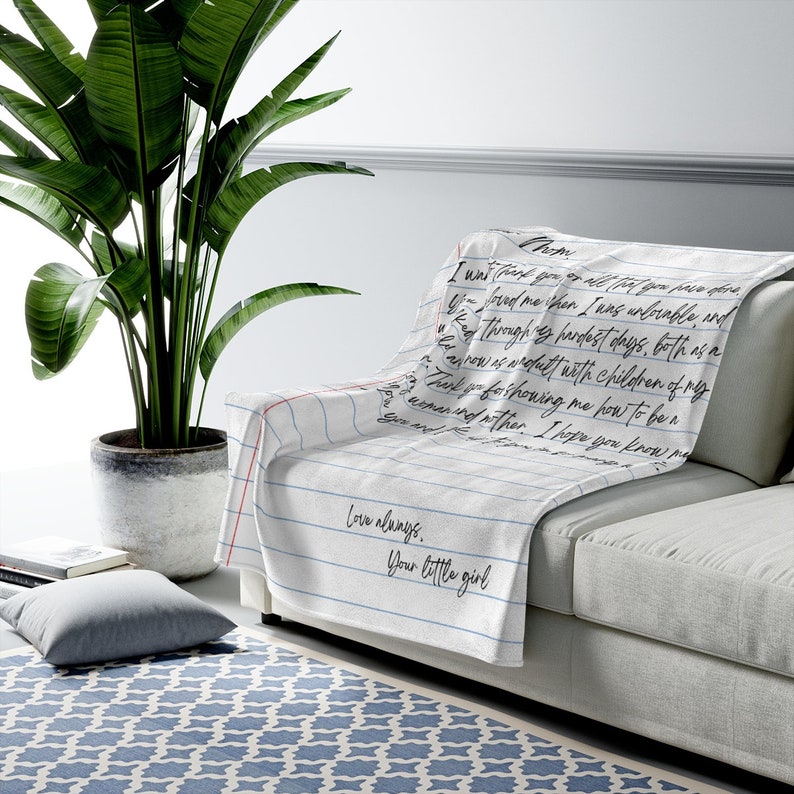 HANDWRITTEN Letter Blanket Love Letter Blanket Notebook Etsy