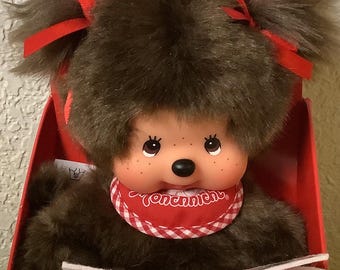 Plush Monchhichi in Box Sekiguchi Corporation in Japan Friendship Love Happiness Plush Toys Stuffed Animals Gifts For Mom Dad Sister Wife