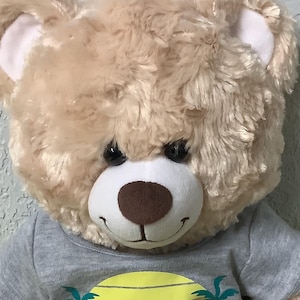 Build A Bear Workshop Beige Teddy Bear with Mechanism in Paw Says “I Love You” Collectors Bear Stuffed Animals Gift For Girl Mom Wife Friend