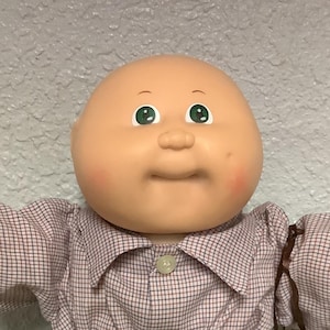 Vintage Cabbage Patch Kid Bald Boy Grüne Augen Kopf Mould # 3 P Factory 1985 Sammlerstücke Geschenke für Jungen Mädchen Sohn Tochter Schwester Mama Her