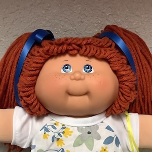 Cabbage Patch Kids Girl 25th Anniversary Red Hair Blue Eyes FRECKLES Head Mold #3 2008 Collectibles Collectors Doll Gifts For Girls Mom Her