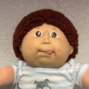 RARE Vintage Cabbage Patch Kid Boy IC2- Made In Taiwan Auburn Hair Brown Eyes Head Mold #11 1986 Gifts For Son Boys Him Girls Daughter Her