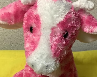 Jirafa de peluche rosa y blanca Aurora con un corazón en la boca Juguetes de peluche Animales de peluche Jirafa de peluche Regalos para niñas Hija Hermana Mamá Ella