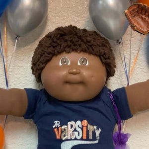 Vintage Cabbage Patch Kid African American Boy Brown Hair Brown Eyes Hong Kong Head Mold #3 1984 Gifts For Daughter Sister Mom Wife Girls