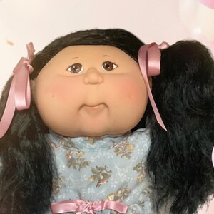 RARE Vintage Cabbage Patch Kid Asian Play Along Girl PA-4 Black Cornsilk Hair Brown Eyes 2004 Gifts For Girls Daughter Sister Girls Mom Her