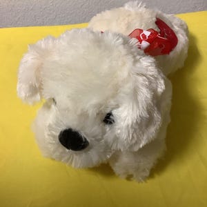 Fuzzy Plush Puppy Dog with the words “Puppy Love” Inter-American Products Stuffed Animals Plush Toys Gifts For Mom Sister Wife Daughter Her
