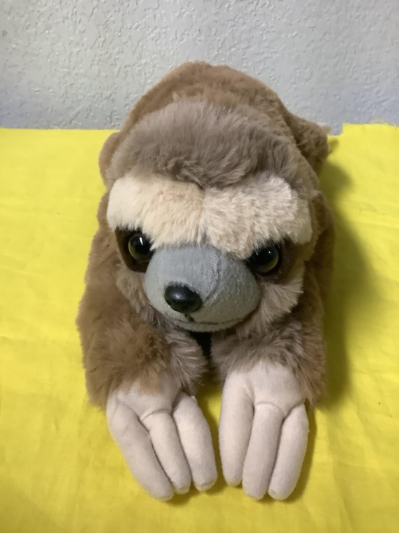 Sloth Stuffed Animal Soft Three-Toed Removable Blue T-Shirt Hanging 平行輸入