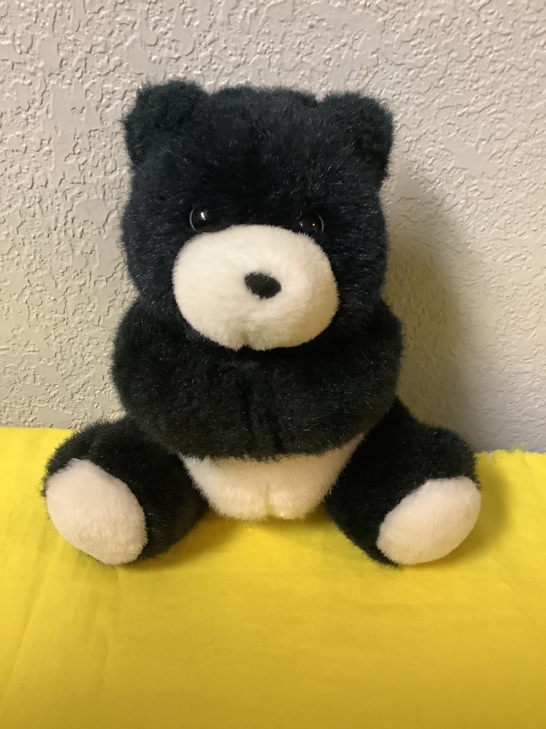 Hallmark Plush Black & White Plush Teddy Bear With Movable Head Stuffed ...