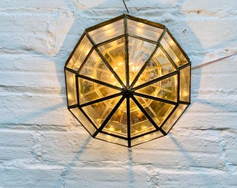 Antique Clear Glass Flush Mount Lantern: Spanish Granada Lighting