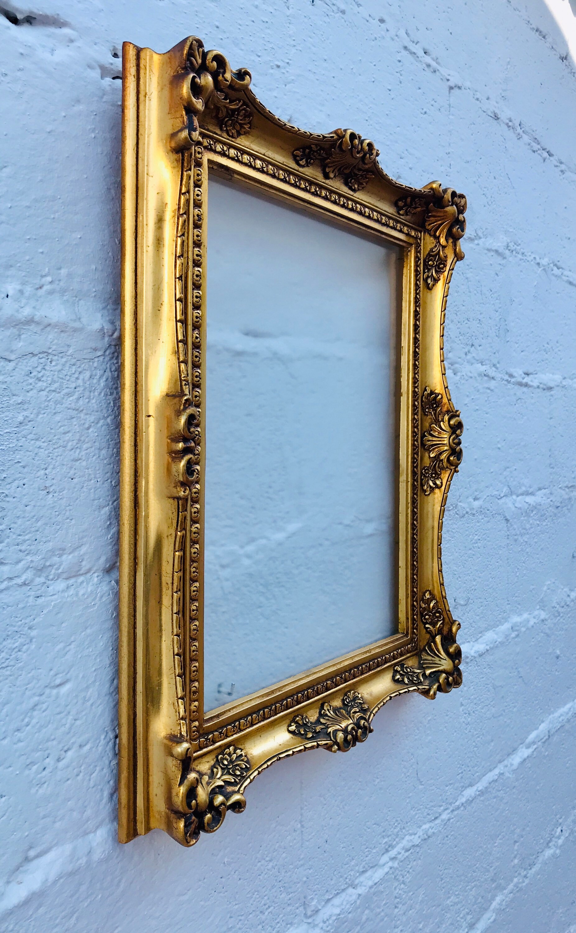 Large 25 Antique Giltwood FRAME Italian Gold Wood Wooden Vertical