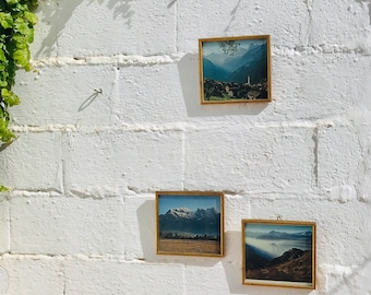 Antique Gold Wood Framed Spanish Landscape Prints - Set of 3