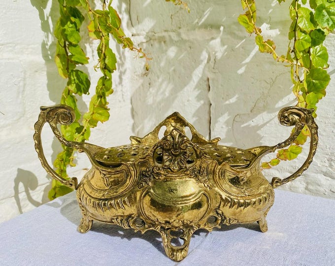 Jardiniere Bronze Antique | French Planter | Baroque Centre Piece | Centerpiece | Rococo