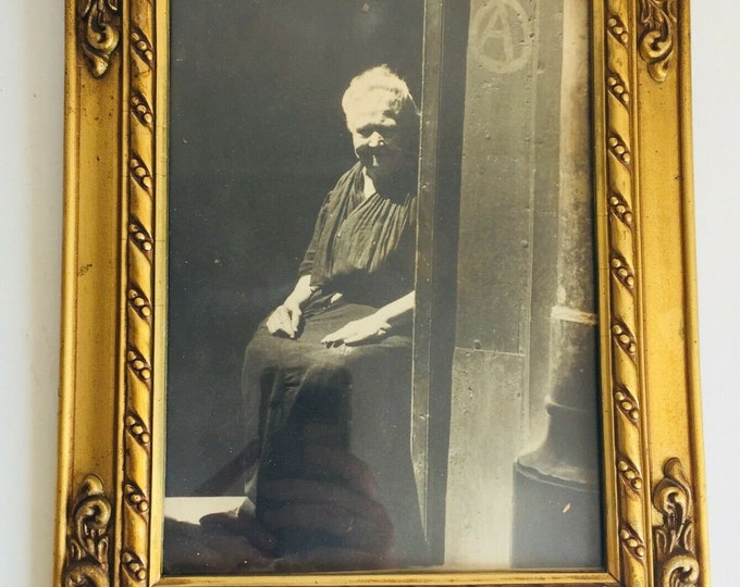 Antique Gilt Wood Photo Frame: Ornate Victorian Gesso, Spain