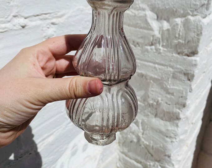 7.25" L Antique Decorative Glass Chandelier Body Spacer Down Rod Cover