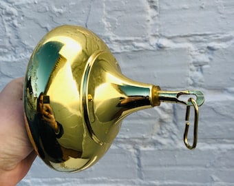 CEILING CANOPY Vintage Mid Century Modern Golden Brass Space Age, 5" diameter