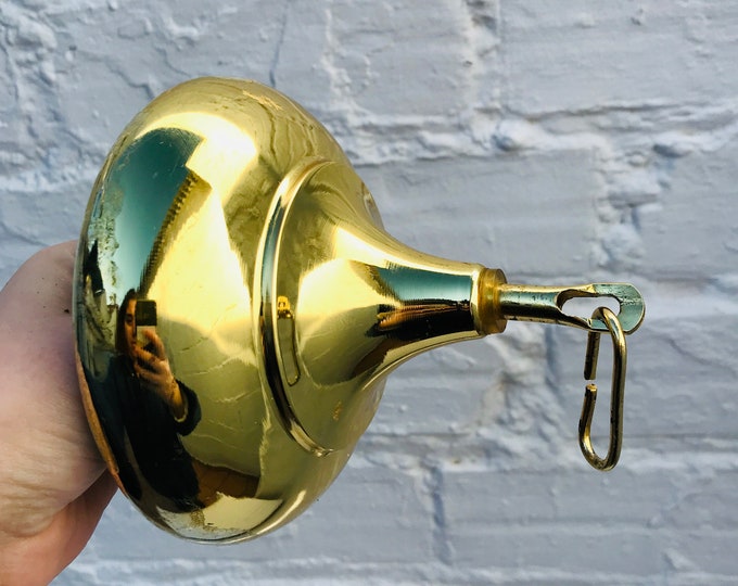 CEILING CANOPY Vintage Mid Century Modern Golden Brass Space Age, 5" diameter