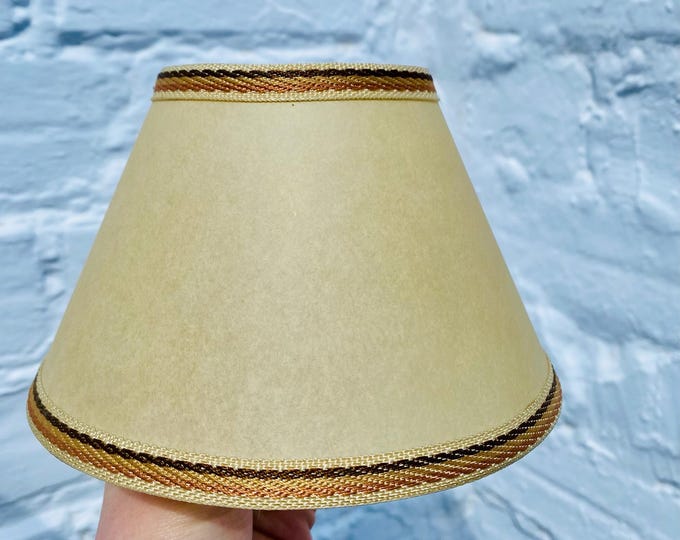 Small Rawhide Chandelier Lamp Shade Mini Vintage Clip On Spanish Rustic Western