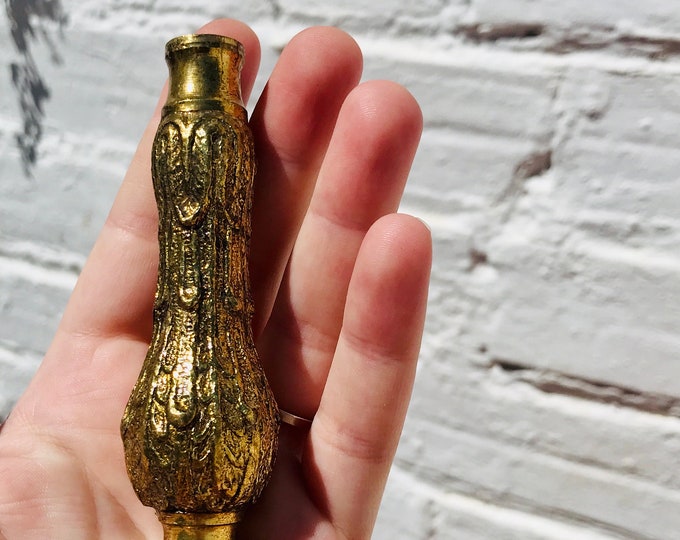 4" Antique Cast Bronze Chandelier Body Spacer Decorative Down Rod Lamp Fixture