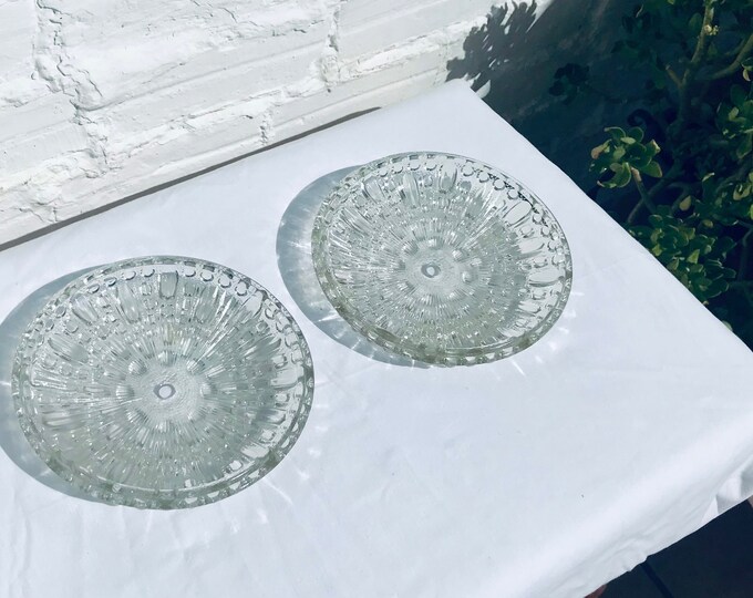 Mid Century Bubble Glass Lamp Shades: Flush Mount Lighting (Set of 2)