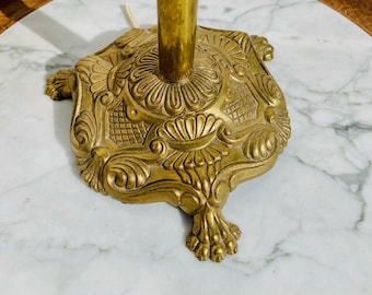 Antique Golden Bronze Claw Foot Lamp Base: DIY Restoration Part