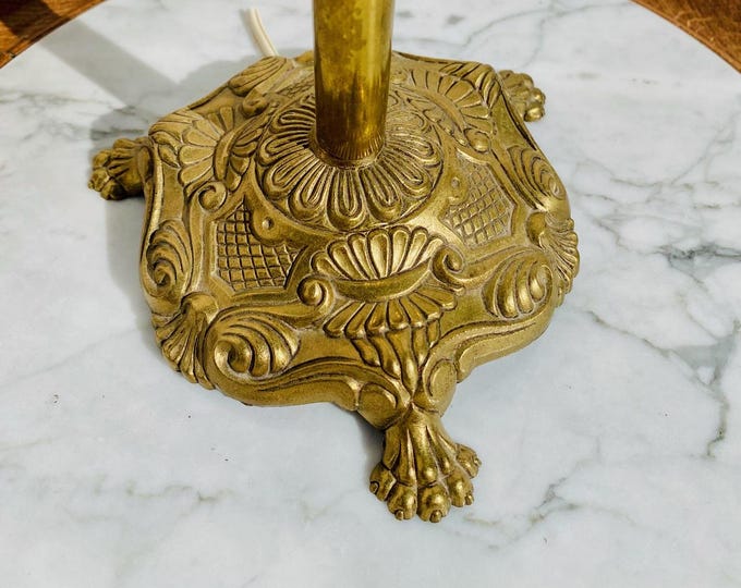 Antique Golden Bronze Claw Foot Lamp Base: DIY Restoration Part