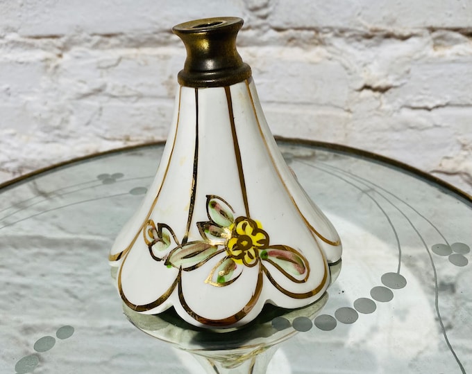 3.75" White Porcelain, Ceramic, Capodimonte, Chandelier Body Spacer Rod Cover Triangular