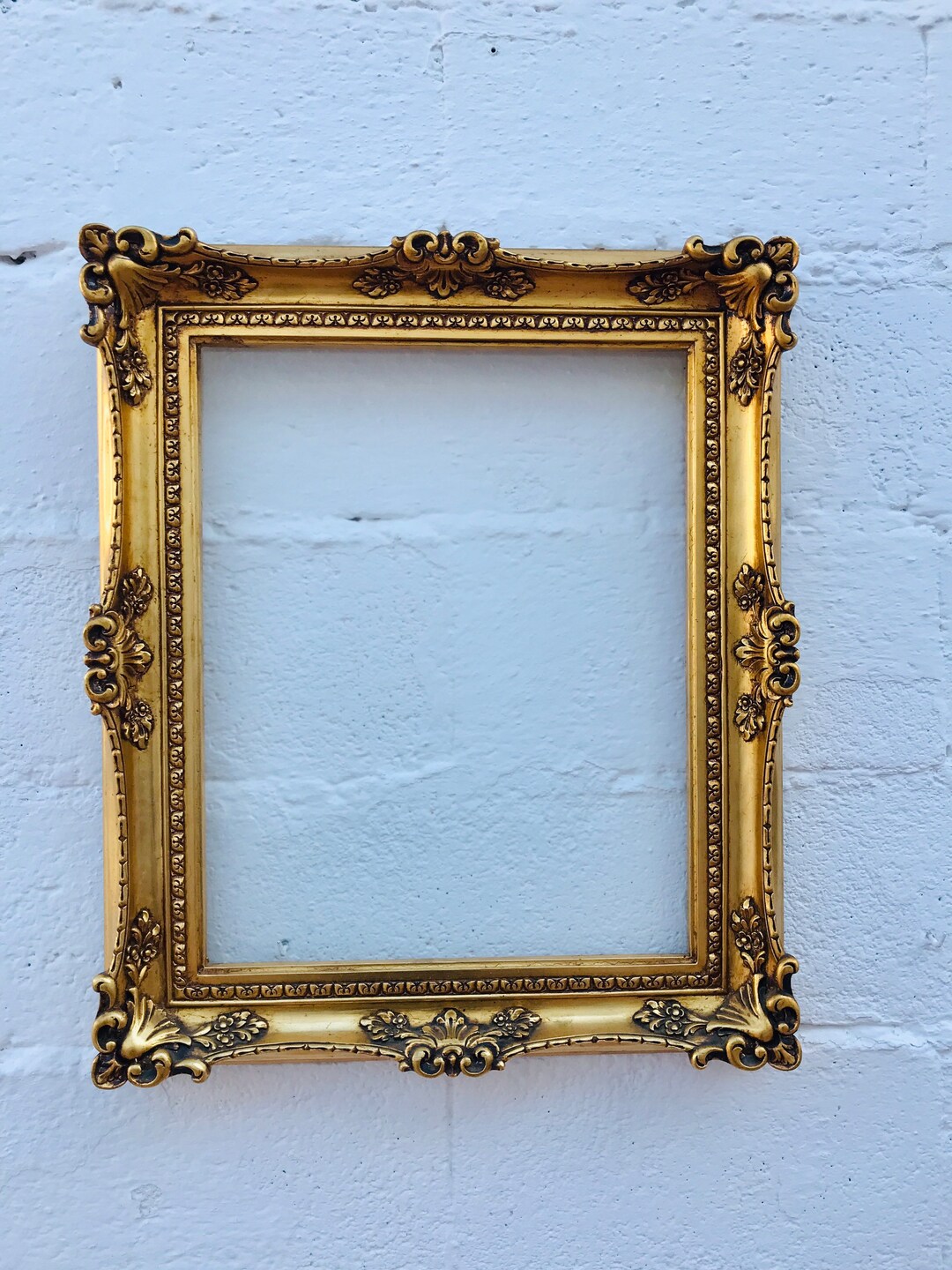 Large 25 Antique Giltwood FRAME Italian Gold Wood Wooden Vertical