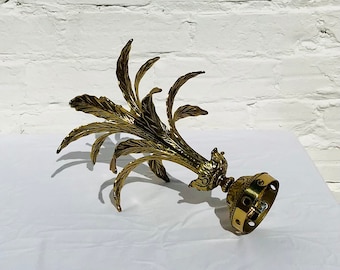 Antique Bronze Chandelier Hub: Feather Leaf Decor, Lighting Repair Part