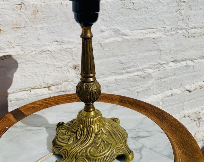Antique Bronze Table Lamp Base: French Boudoir Accent, DIY Restore (7.5")