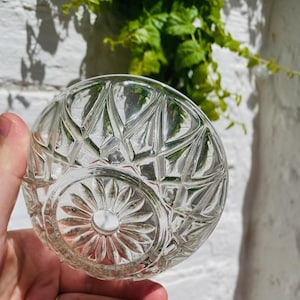 Antique Etched Crystal Chandelier Bobeche: Lighting Replacement Part