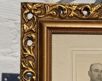 Antique Giltwood Picture Frame: Spanish Florentine Gold, Old Madrid Photo (10x12")