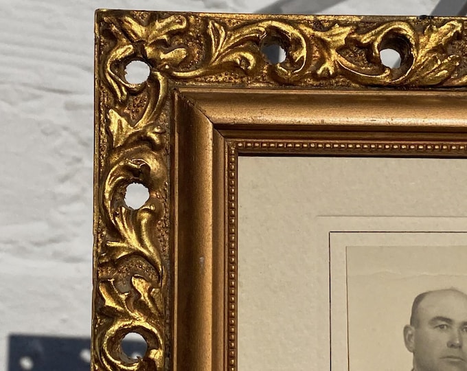 Antique Giltwood Picture Frame: Spanish Florentine Gold, Old Madrid Photo (10x12")