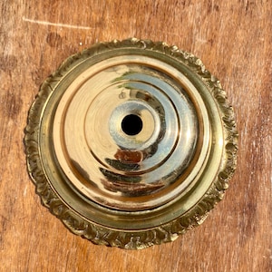 Antique Bronze Bobeche Dish: Chandelier Part, Ceiling Canopy - 4.75&quot;