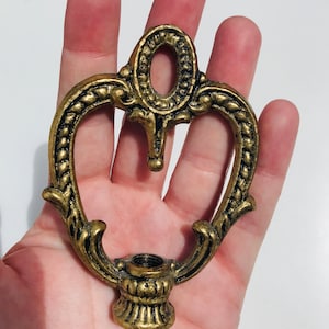 Antique Bronze Chandelier Hook Loop: Light Fixture Part (3.5&quot; x 2&quot;)
