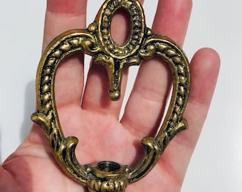 Antique Bronze Chandelier Hook Loop: Light Fixture Part (3.5" x 2")