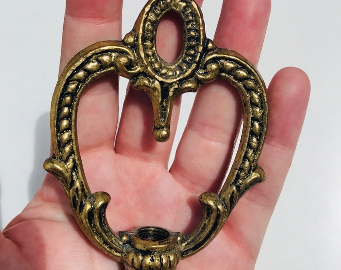Antique Bronze Chandelier Hook Loop: Light Fixture Part (3.5" x 2")