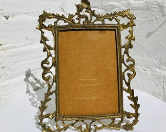 フランスヴィンテージ フレーム　写真付き　ブロカント Amazon.com - Vintage Baroque Picture Frame,Gold Picture