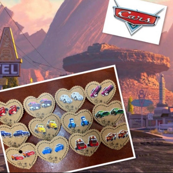 Choose a pair Disney Pixar Cars inspired stud earrings.