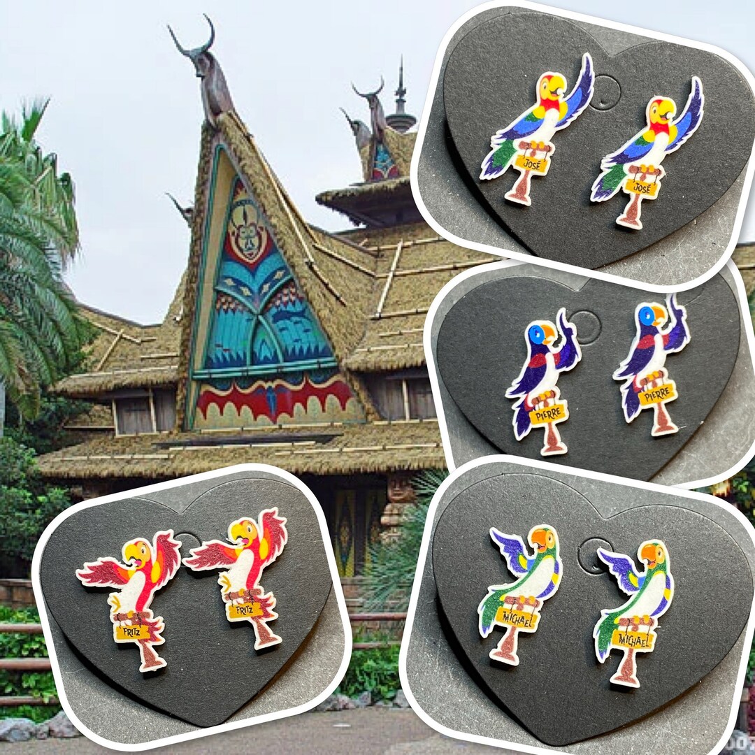 Choose A Pair Disneyland Disney World Tiki Room Tiki Bird Earrings Etsy Il 1080xN.3978446479 Rqq8