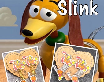 Slink Dog - Toy Story inspired stud/dangly earrings