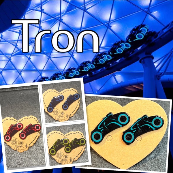 Tron Lightcycle Inspired stud earrings