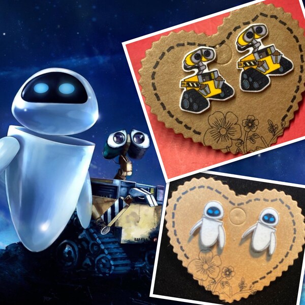 Disney and Pixar’s WALL-E - Eve inspired stud earrings