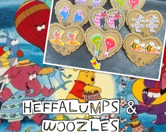 Heffalumps & Woozles inspired earrings from Winnie the Pooh