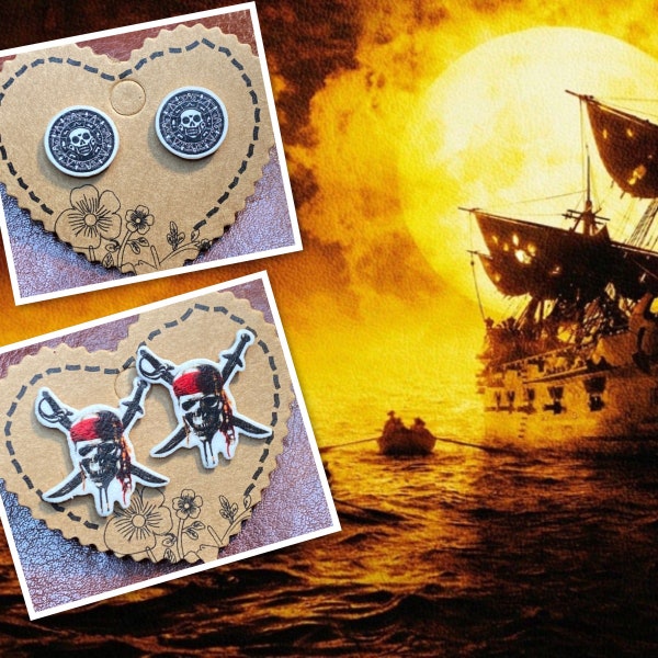 Pirates of the Caribbean Inspired Stud Earrings