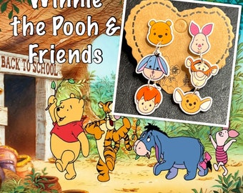 Winnie the Pooh & Friends inspired dangle earrings