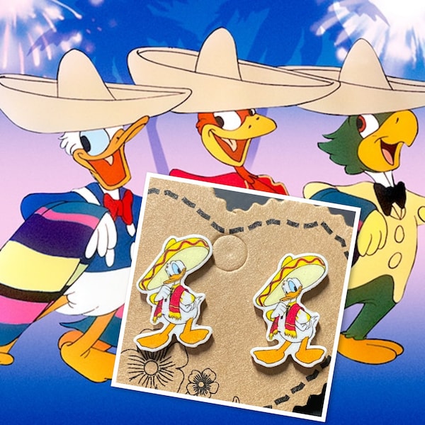 Donald Duck - Gran Fiesta Tour - Staring the Three Caballeros Inspired Stud Earrings