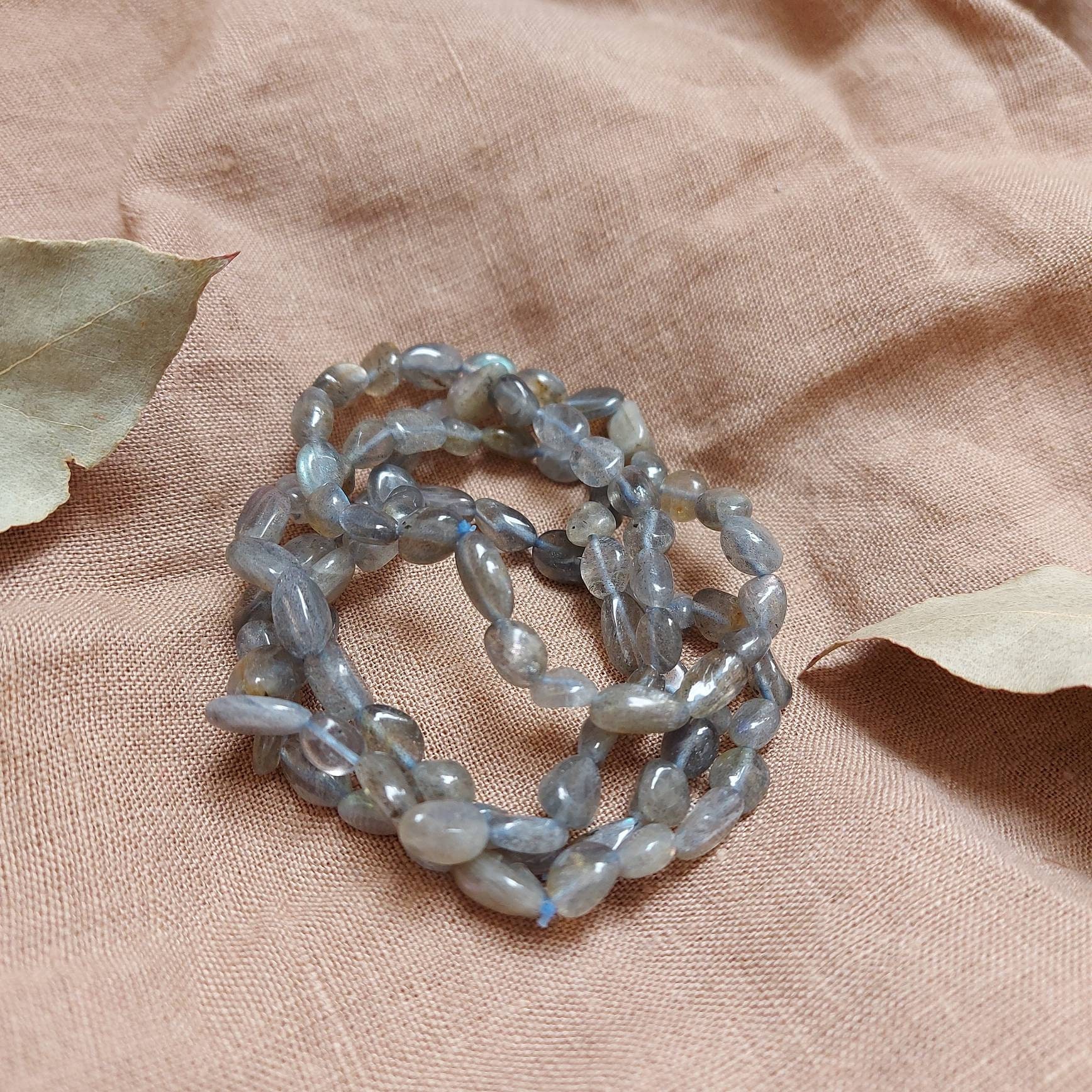 Bracelet Labradorite Lithothérapie Pierres Polies Protection Perceptions Méditation Reiki Empathique