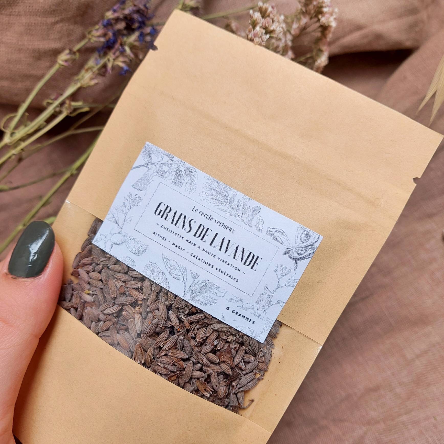 Lavande en Grains Bio Local Hautes Vibrations Spell Jars Sorcellerie Créations Végétales