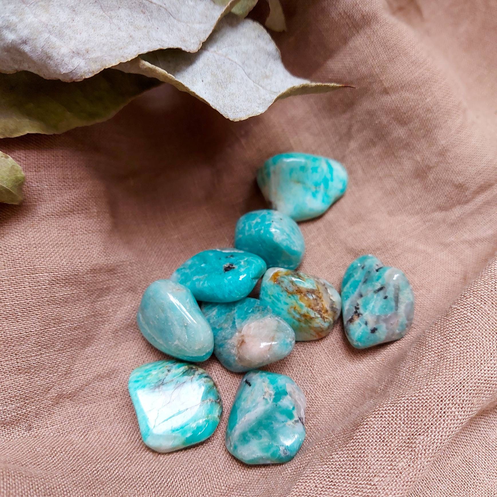 Amazonite Lithothérapie Chakra de La Gorge Méditation Qualité A