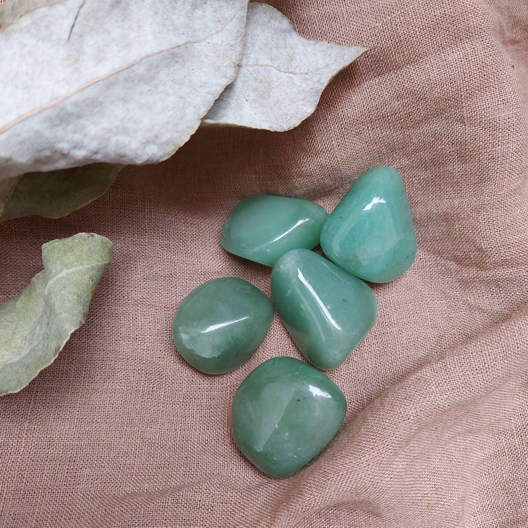 Aventurine Verte Lithothérapie Pierres Roulée Douceur et Chakra Du Coeur